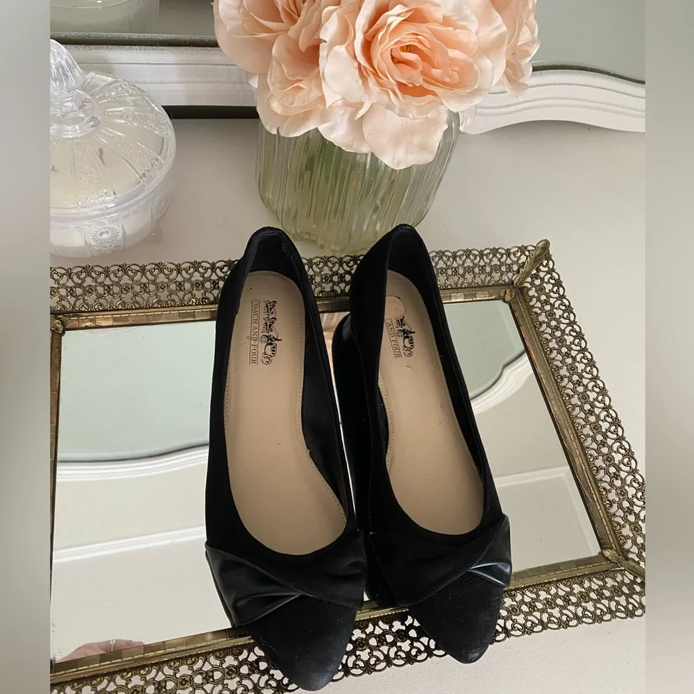 💋Coach and four Black flats - Picture 2 of 7